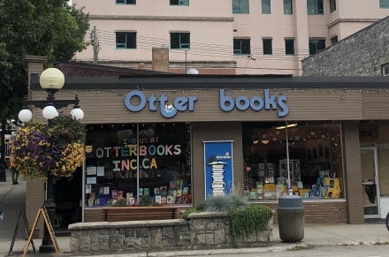 The Otter Books building downtown on Baker Street in Nelson BC