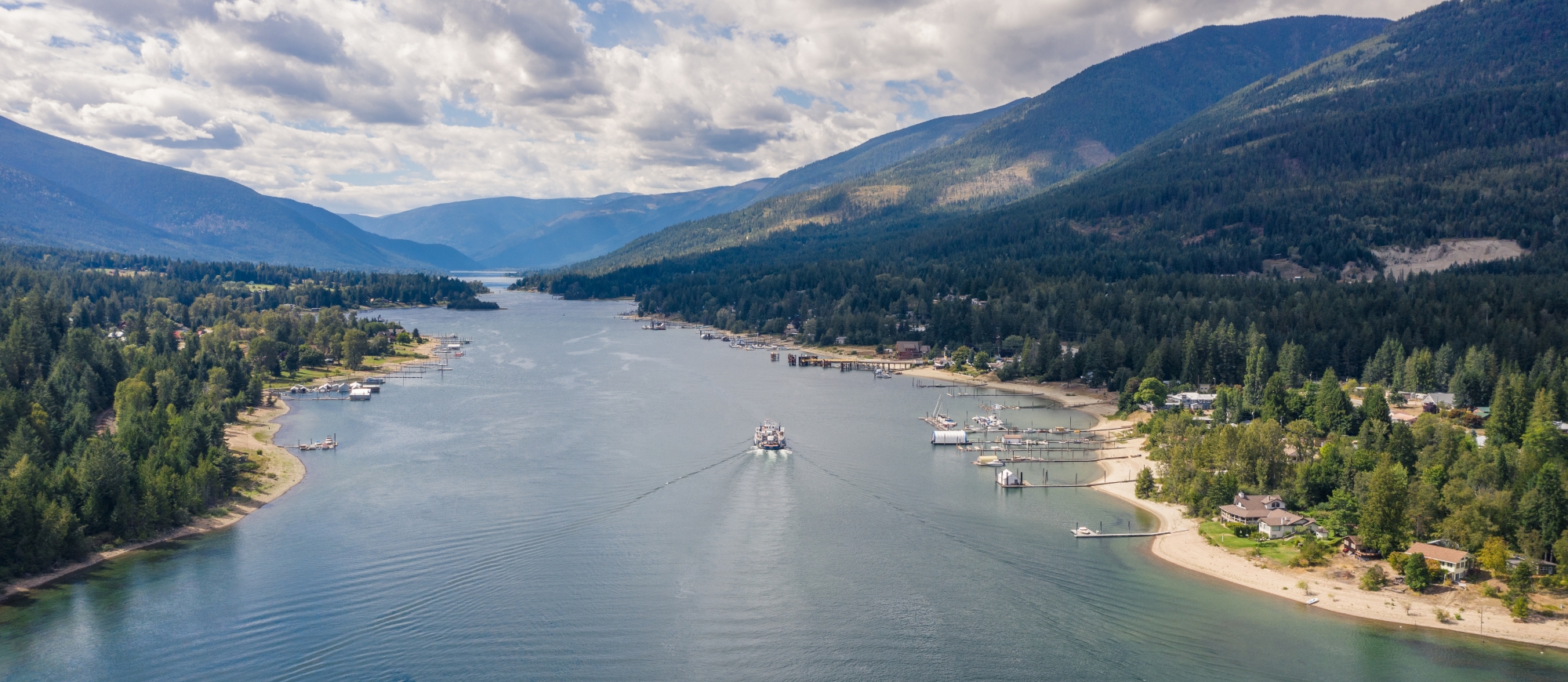 A ferry on a journey across Kootenay Lake to Balfour. Photo by Mitch Winton.