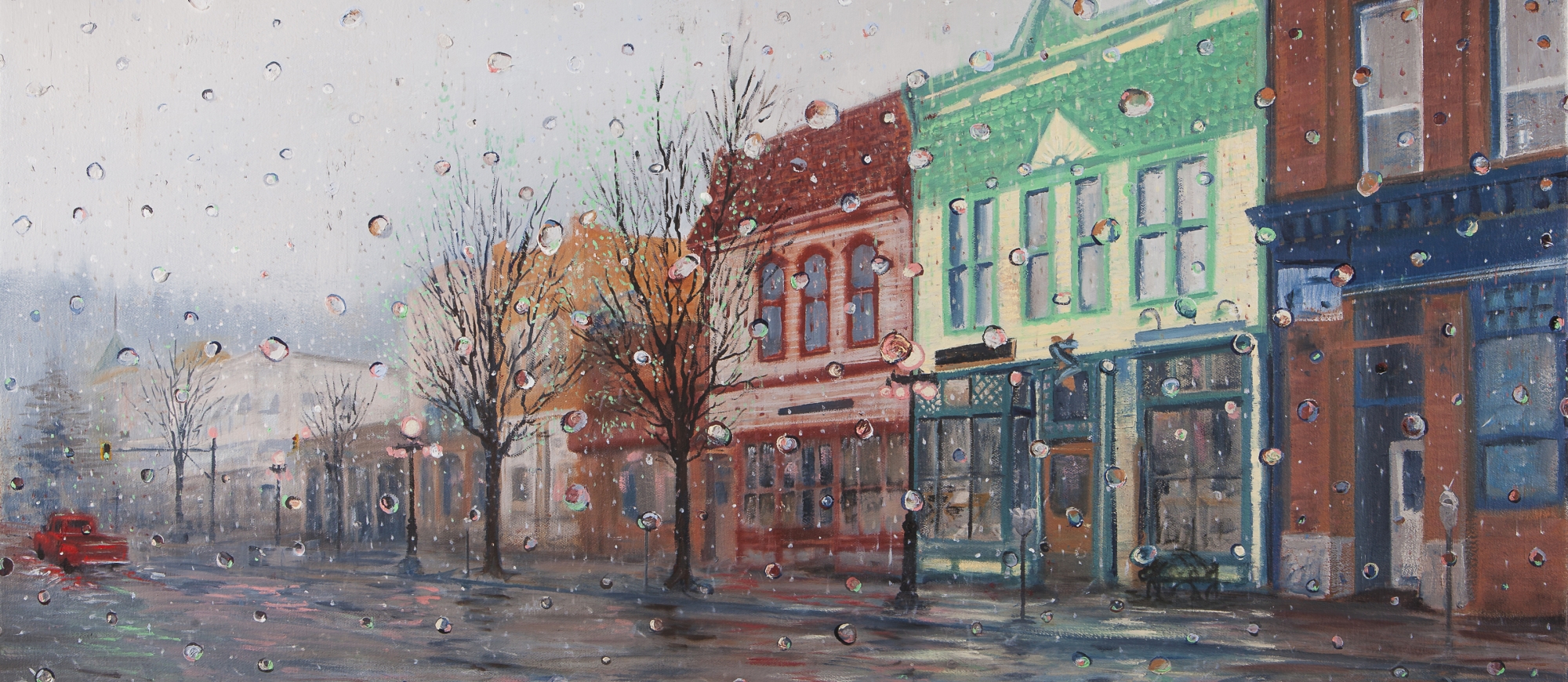 Rainy Day on Baker Street in Nelson BC
