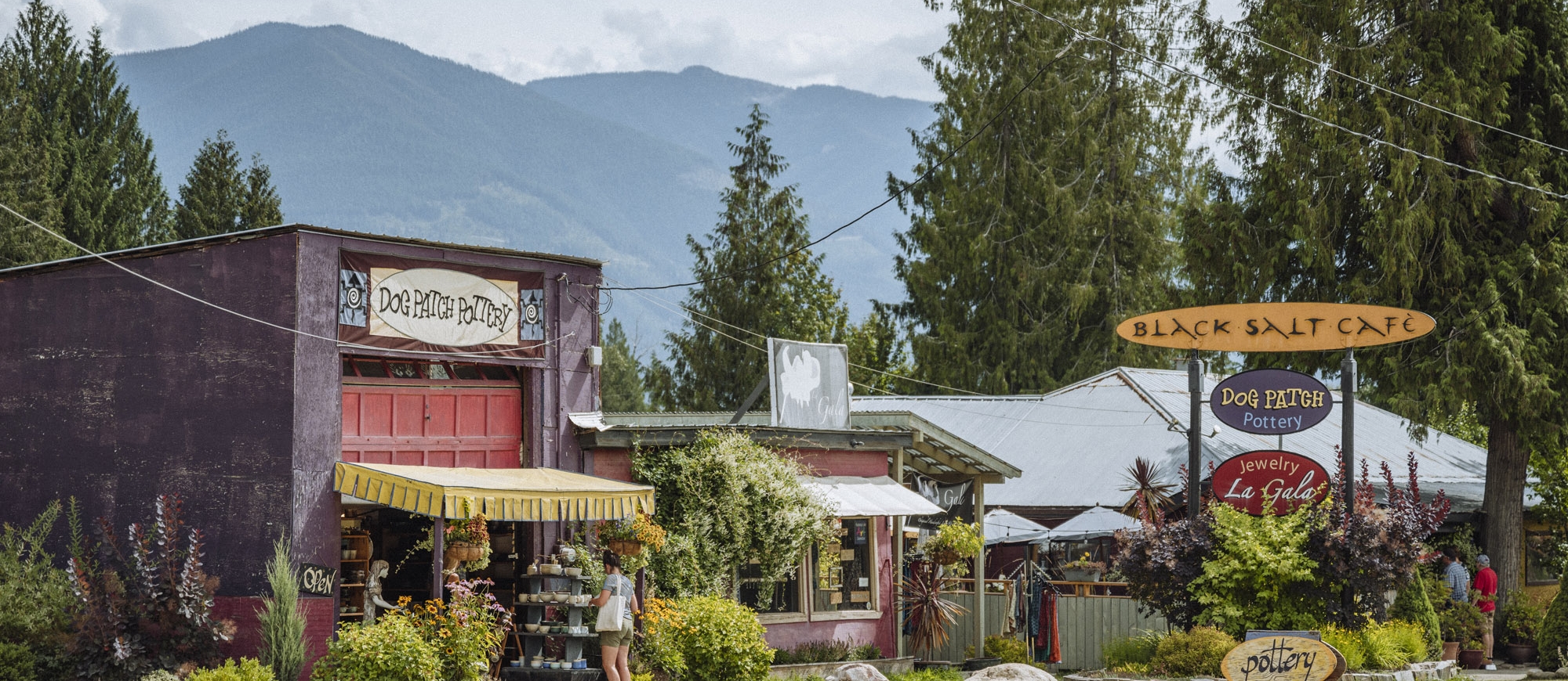 Artisan shops in the Village of Crawford Bay, BC