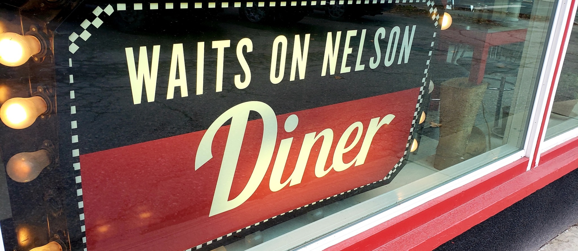 Wait's on Nelson Diner sign