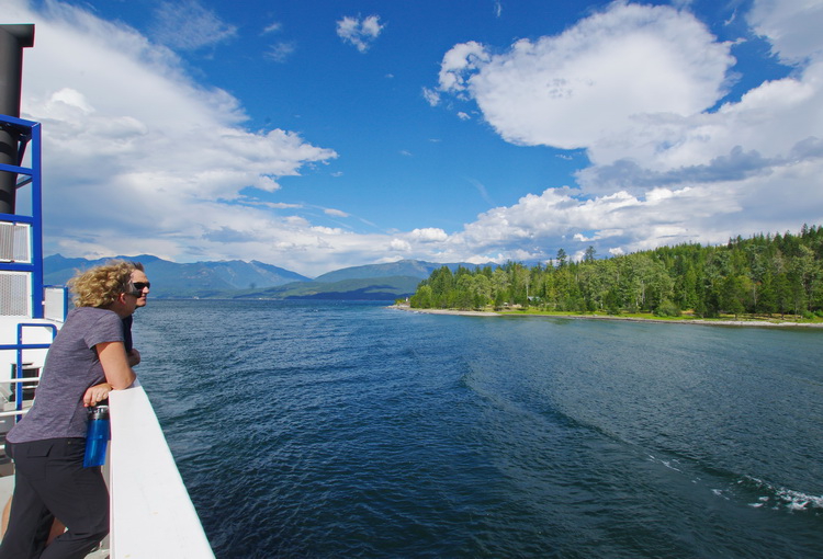 The view from the Kootenay Lake ferry.