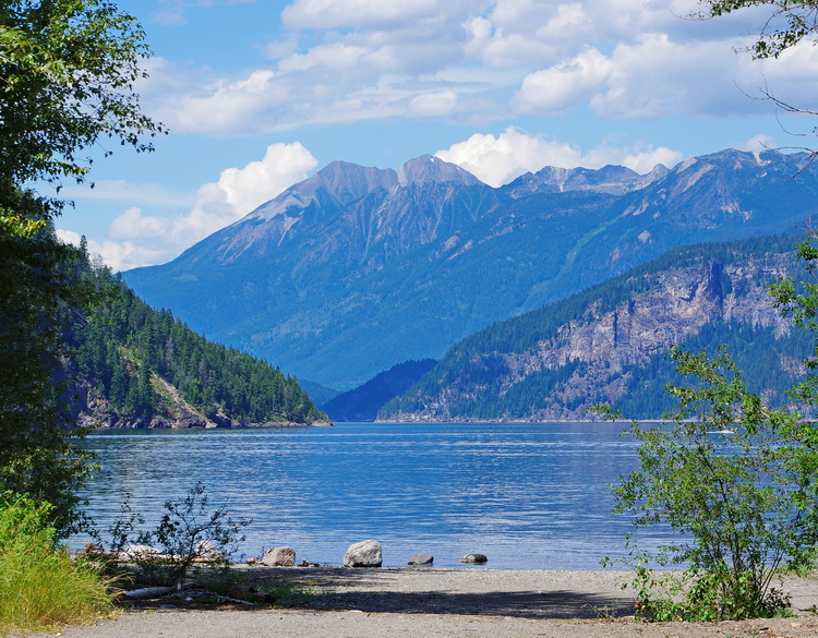 Views of Kootenay Lake and mountains from Kaslo