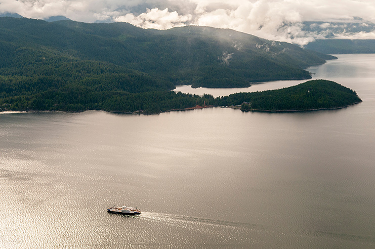 Balfour Ferry crossing Kootenay Lake.