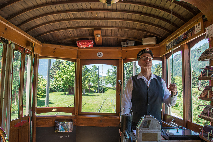 Captain driving the Streetcar #23