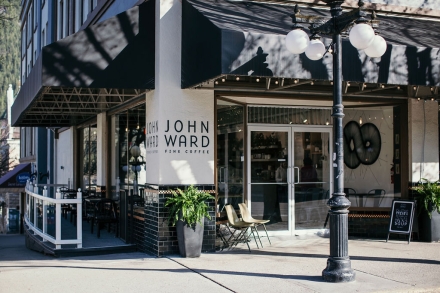 The exterior of John Ward Fine Coffee in Nelson BC