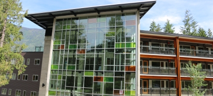 The Selkirk College Tenth Street Student Housing building in Nelson, BC