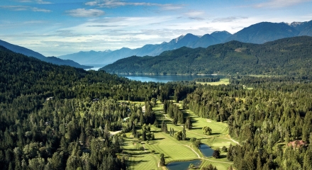 Kokanee Springs Resort Aerial Shot of Golf Course