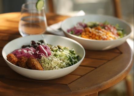 Two bowls of delicious-looking vegan food from Sprout Eatery