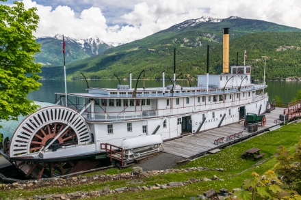 The S.S. Moyie hostoric ship in Kaslo, BC.