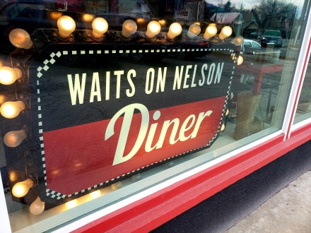 Wait's on Nelson Diner sign