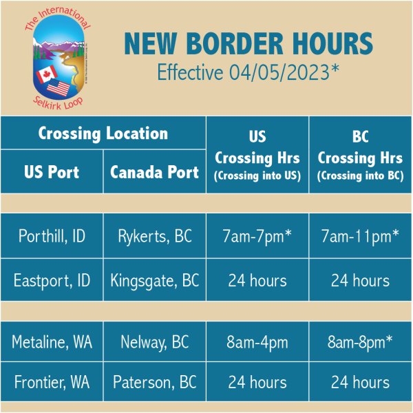 USA and Canada Border Crossing Hours Border Hours