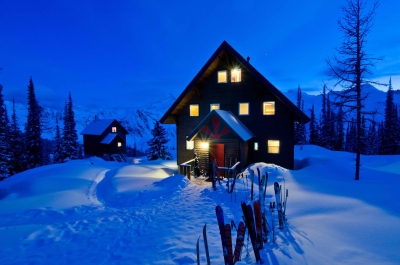 Powder Creek Lodge. Purcell Mountains. Photo by David Gluns.