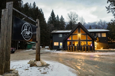 The Hub Pub and Eatery on the East Shore in Winter