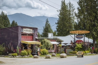 Artisan shops in the Village of Crawford Bay, BC