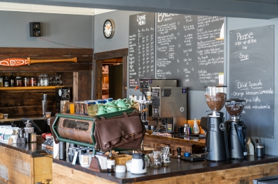 Inside of Bluebelle Bistro.