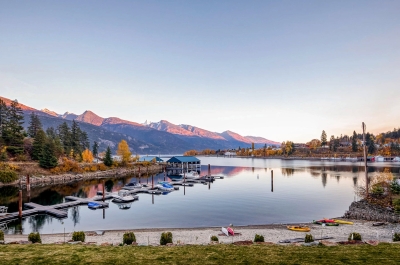 The view from a vacation rental in Kaslo, near Nelson, BC.