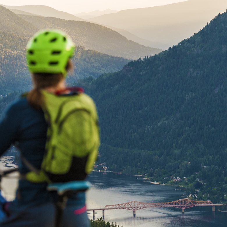 Looking out over Nelson, BC & Kootenay Lake