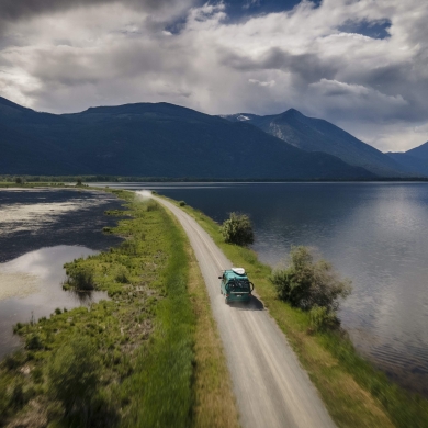 Driving along Kootenay Lake on the East Shore | Photo by Dave Heath