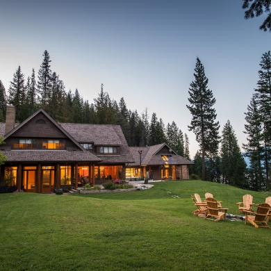 The lodge at the Mountain Trek Fitness Retreat near Nelson BC