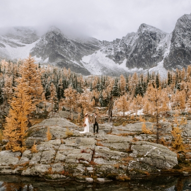 Elopement-style wedding at Monica Meadows.