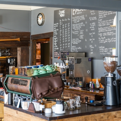 Inside of Bluebelle Bistro.