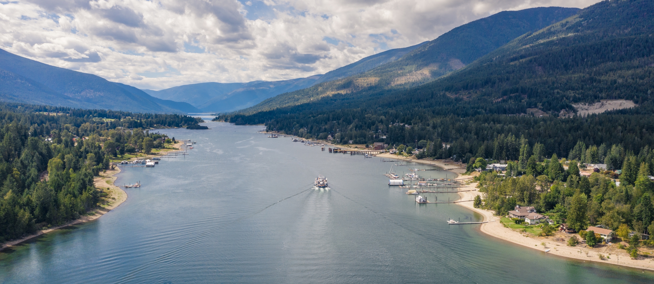 A ferry on a journey across Kootenay Lake to Balfour. Photo by Mitch Winton.