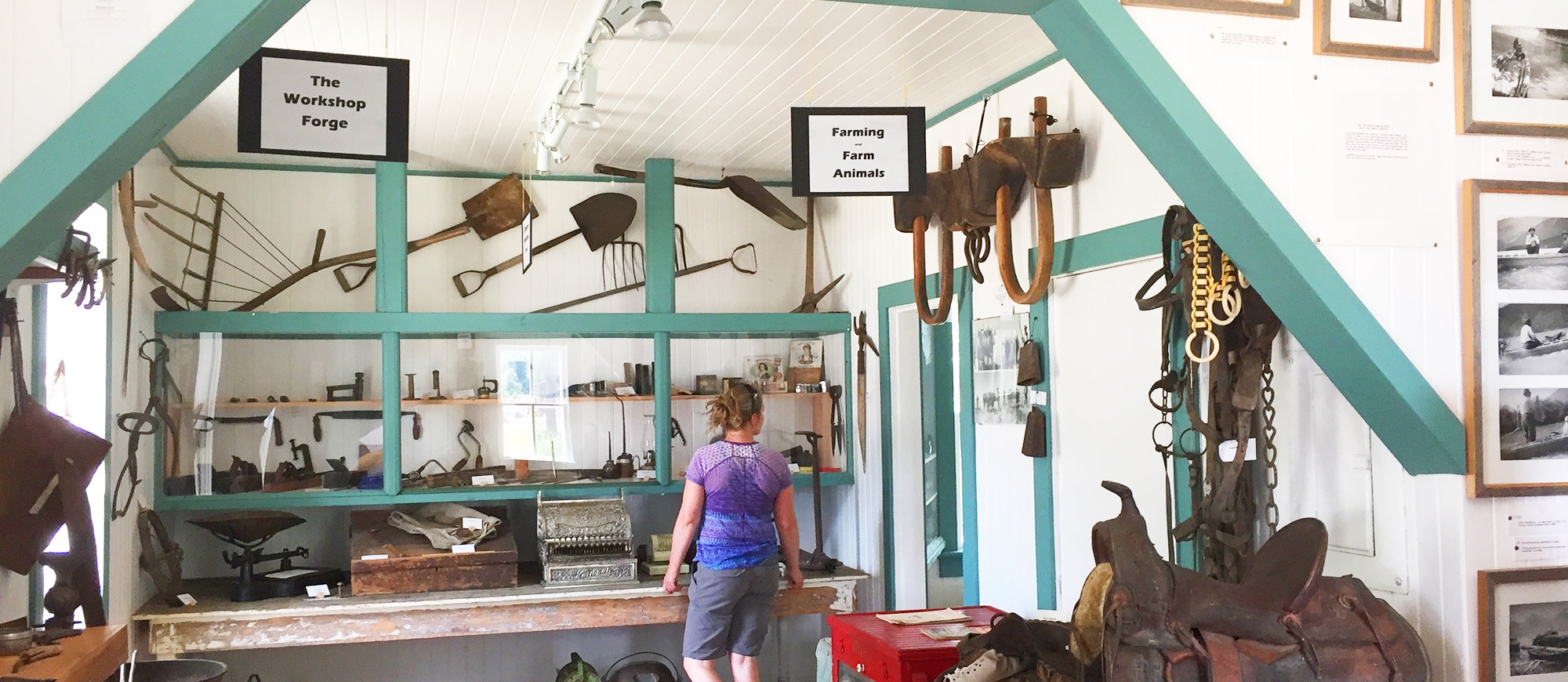 Some historic artifacts inside the Lardeau Valley Museum