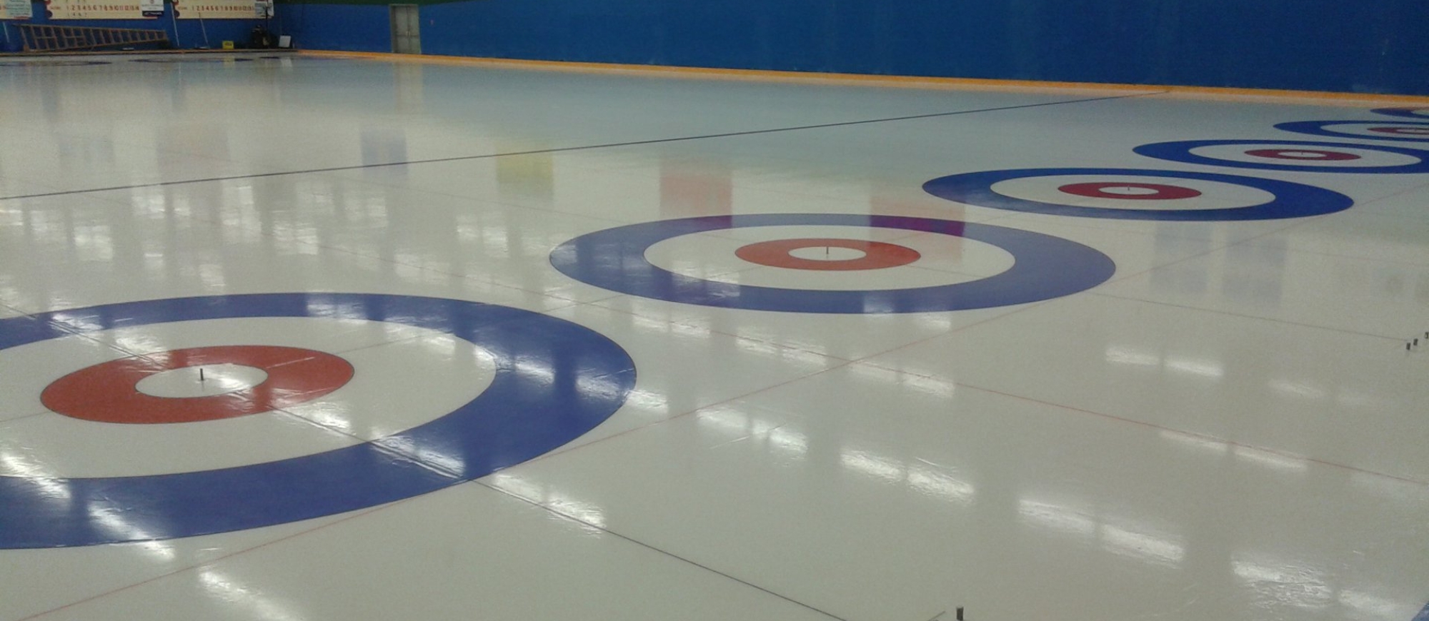 The ice at Nelson Curling Centre.