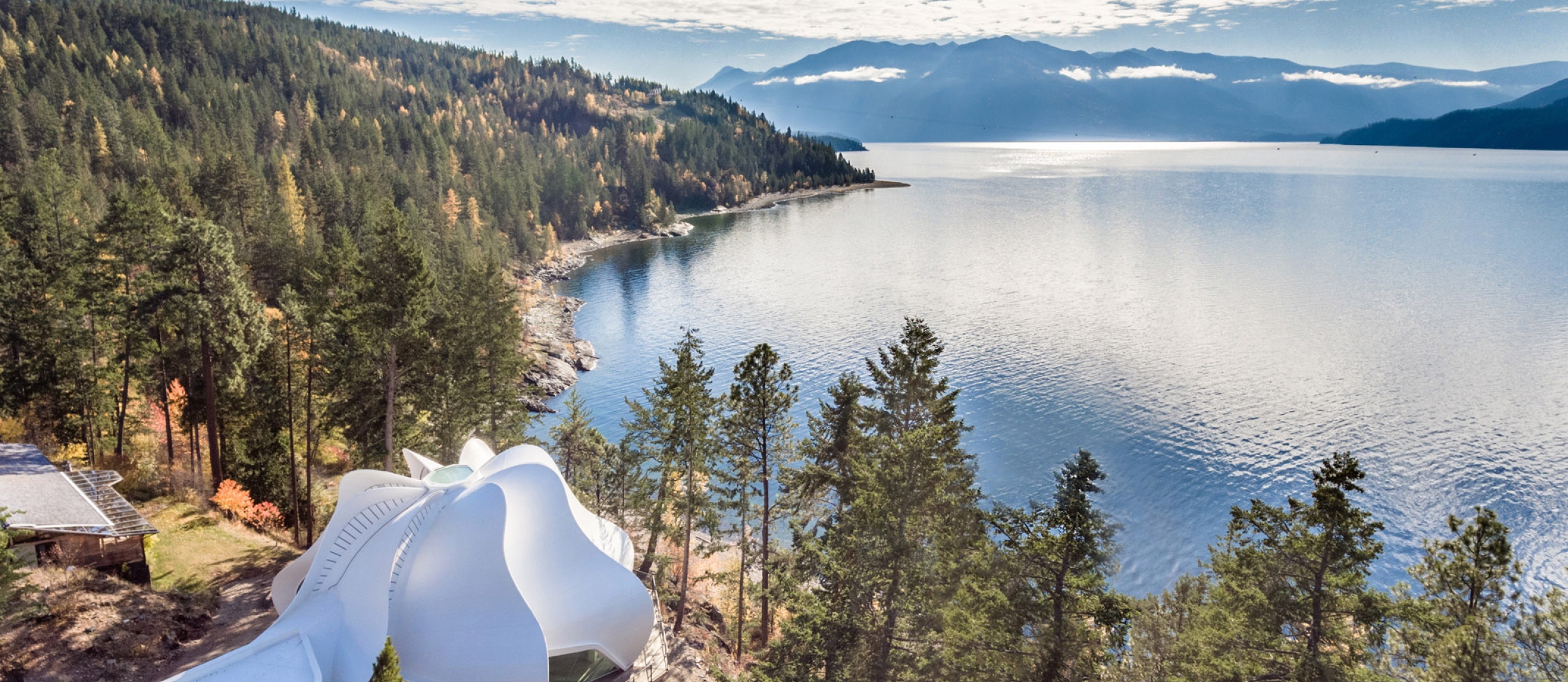 The Temple of Light at Yasodhara Ashram overlooking Kootenay Lake in Crawford Bay, BC.