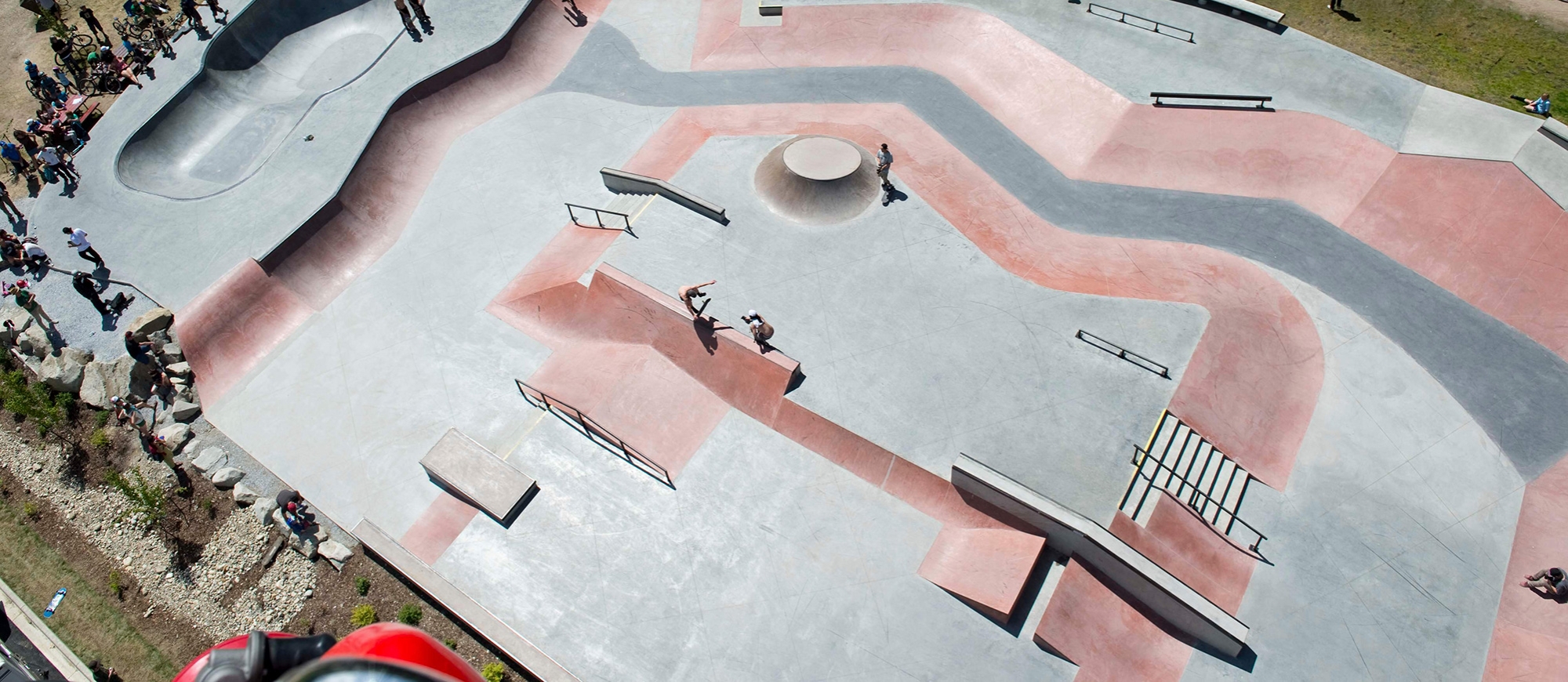 Aerial photo of Nelson skatepark 