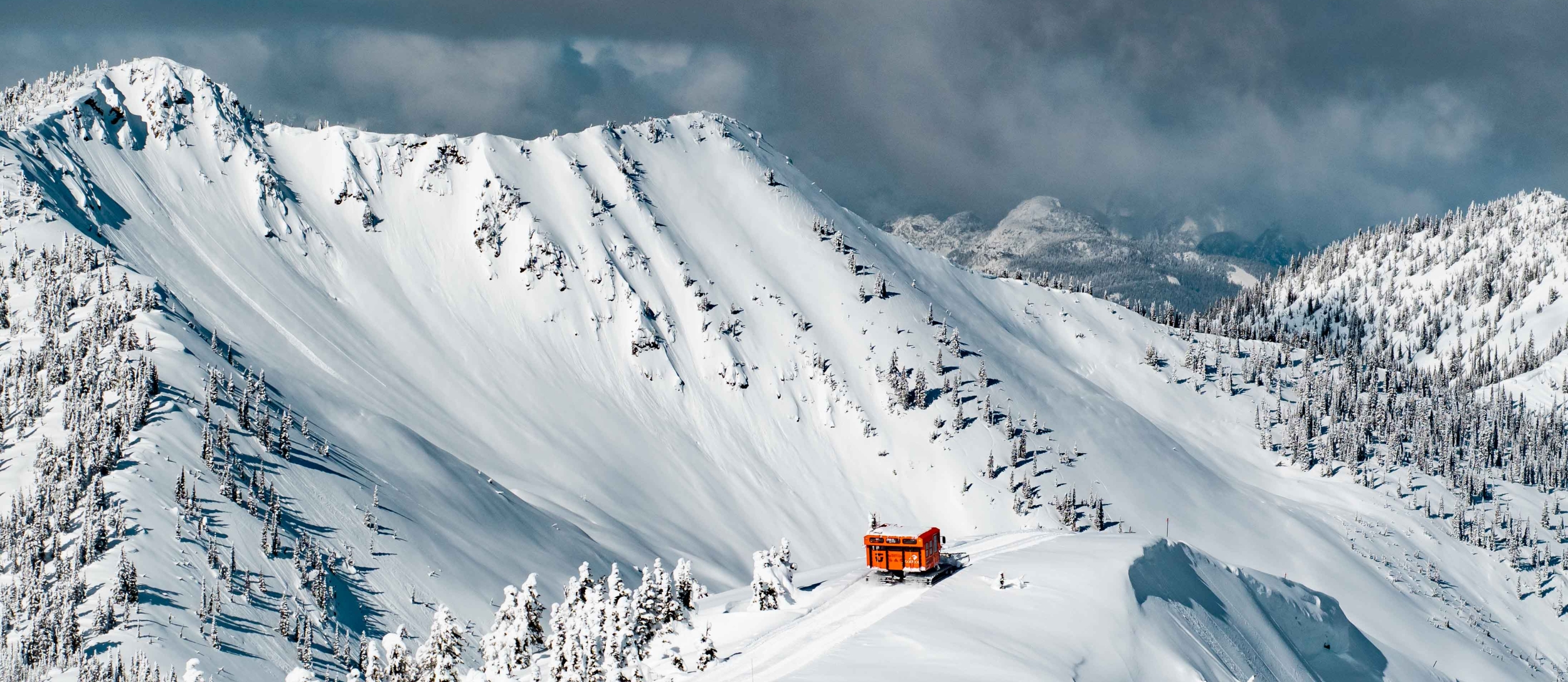 Baldface Lodge in the middle of winter. 