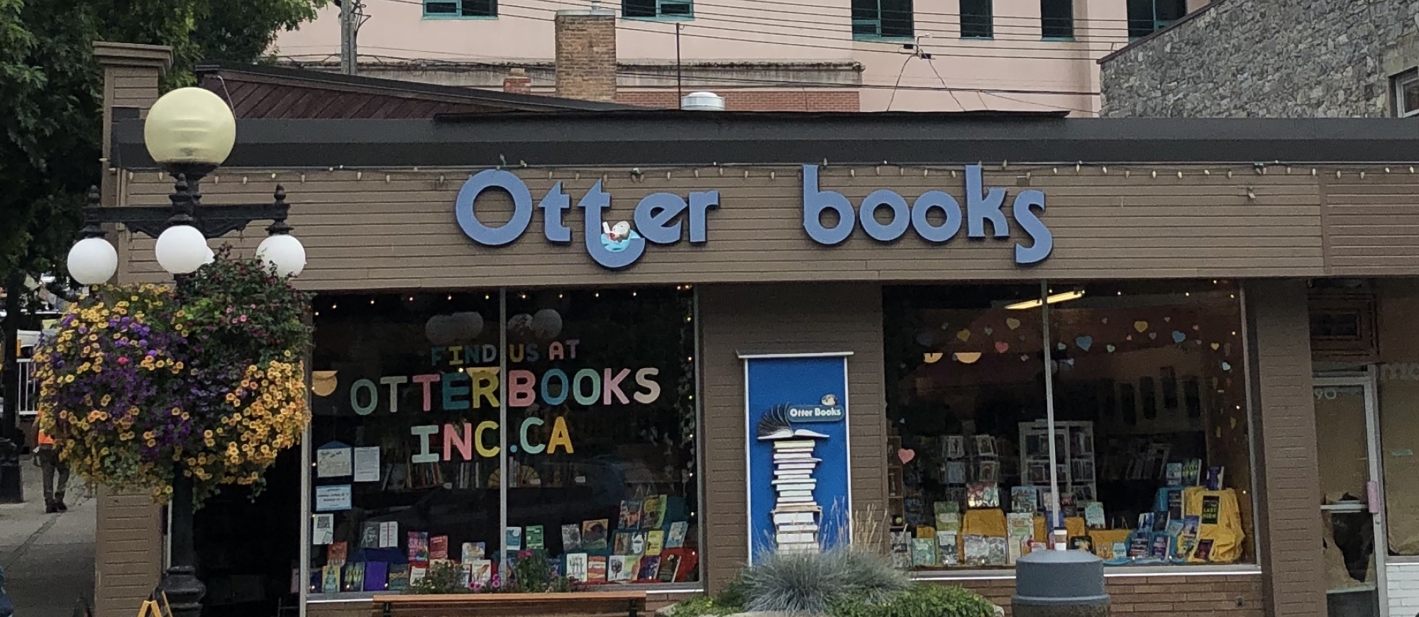 The Otter Books building downtown on Baker Street in Nelson BC