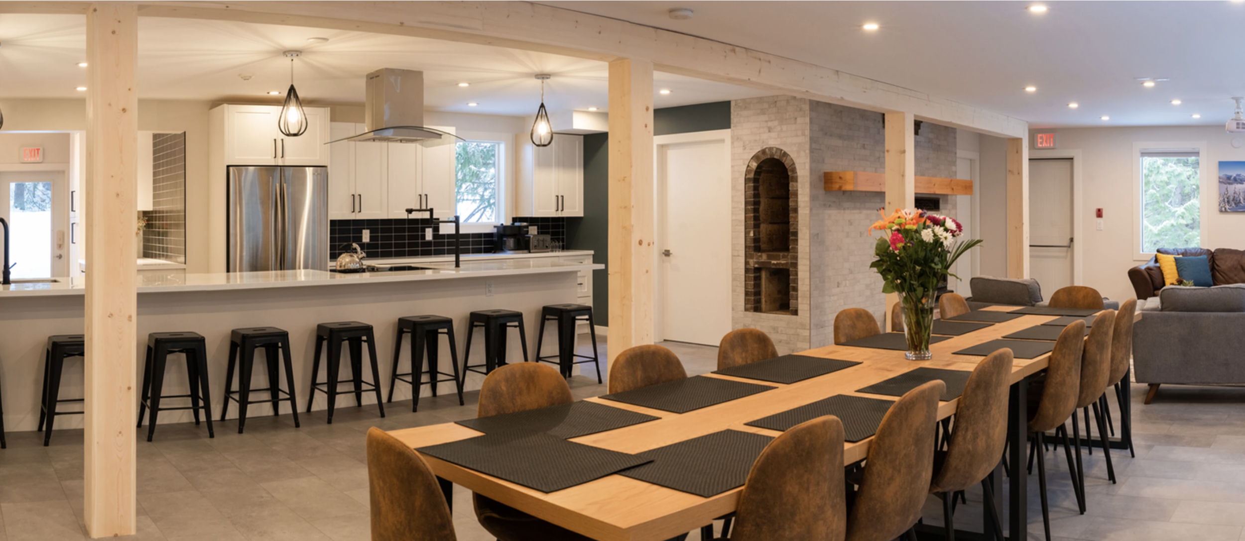 An inside shot of First Chair Lodge.