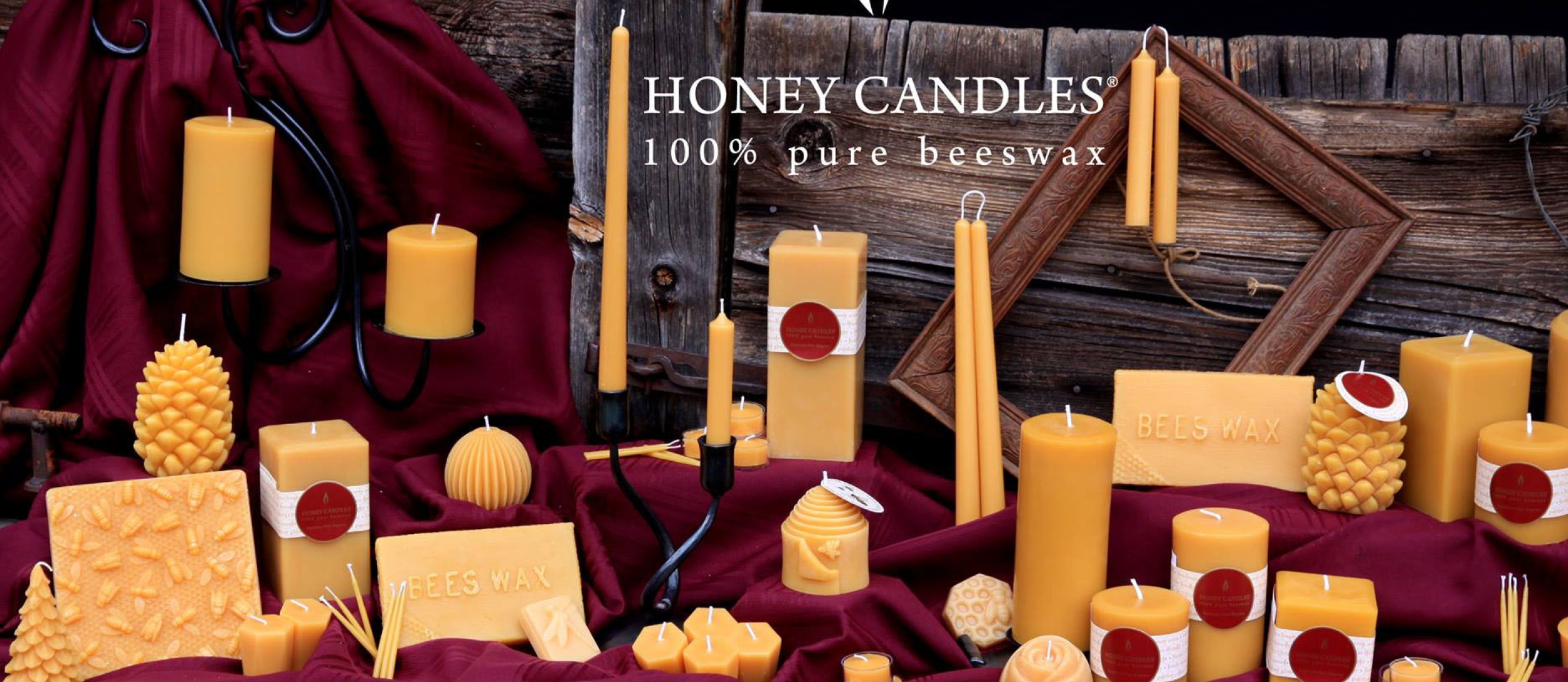 Honey Candles products laid out