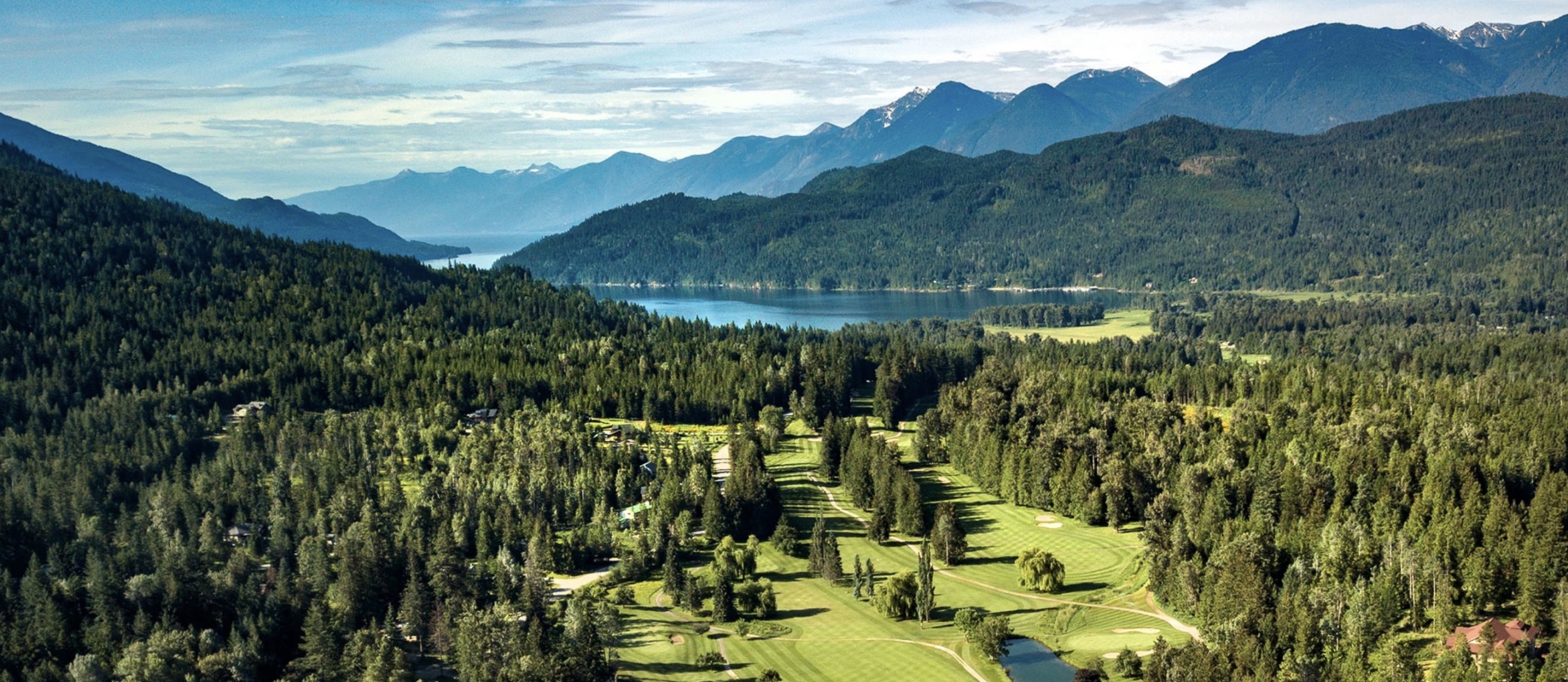 Kokanee Springs Resort Aerial Shot of Golf Course