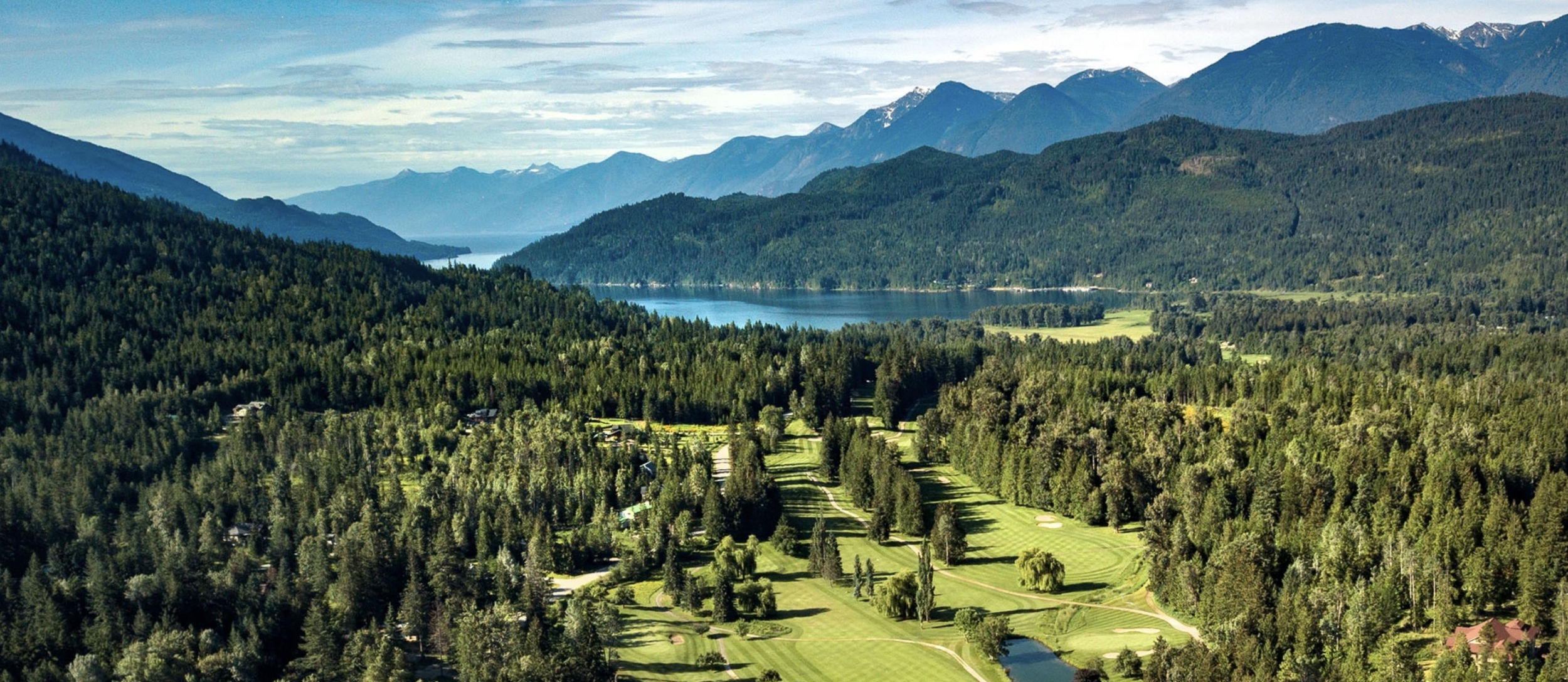 Kokanee Springs Resort Aerial Shot of Golf Course