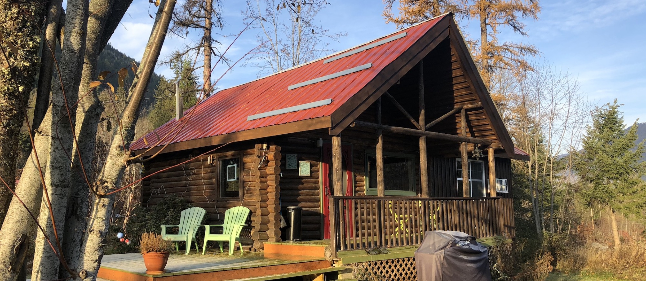 The Morning Star Log Cabin in the woods