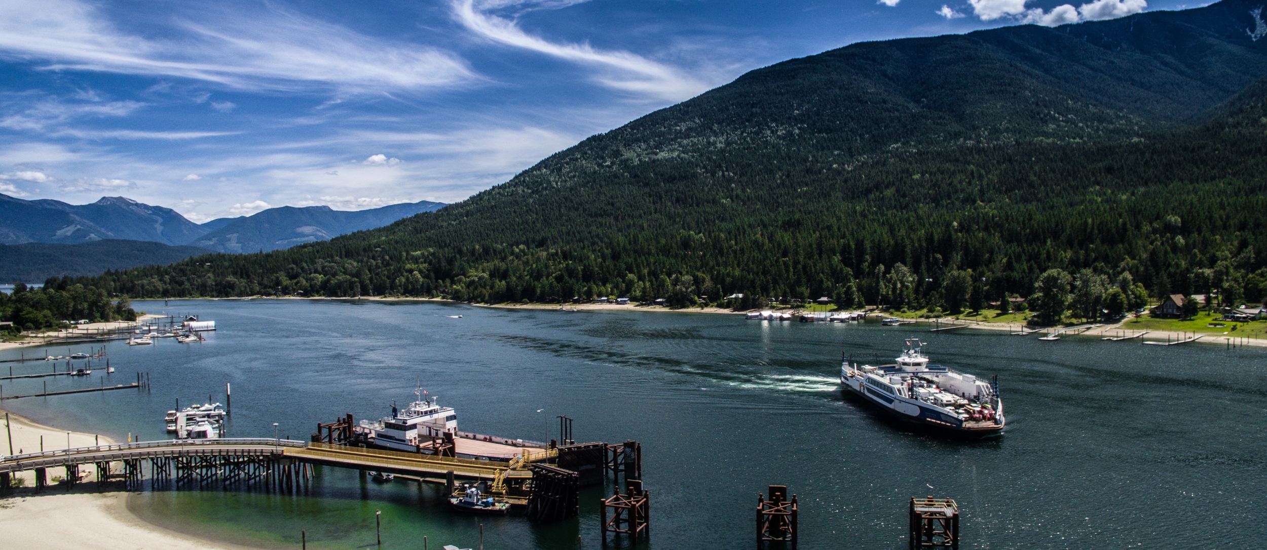 The Kootenay Ferry on Kootenay Lake