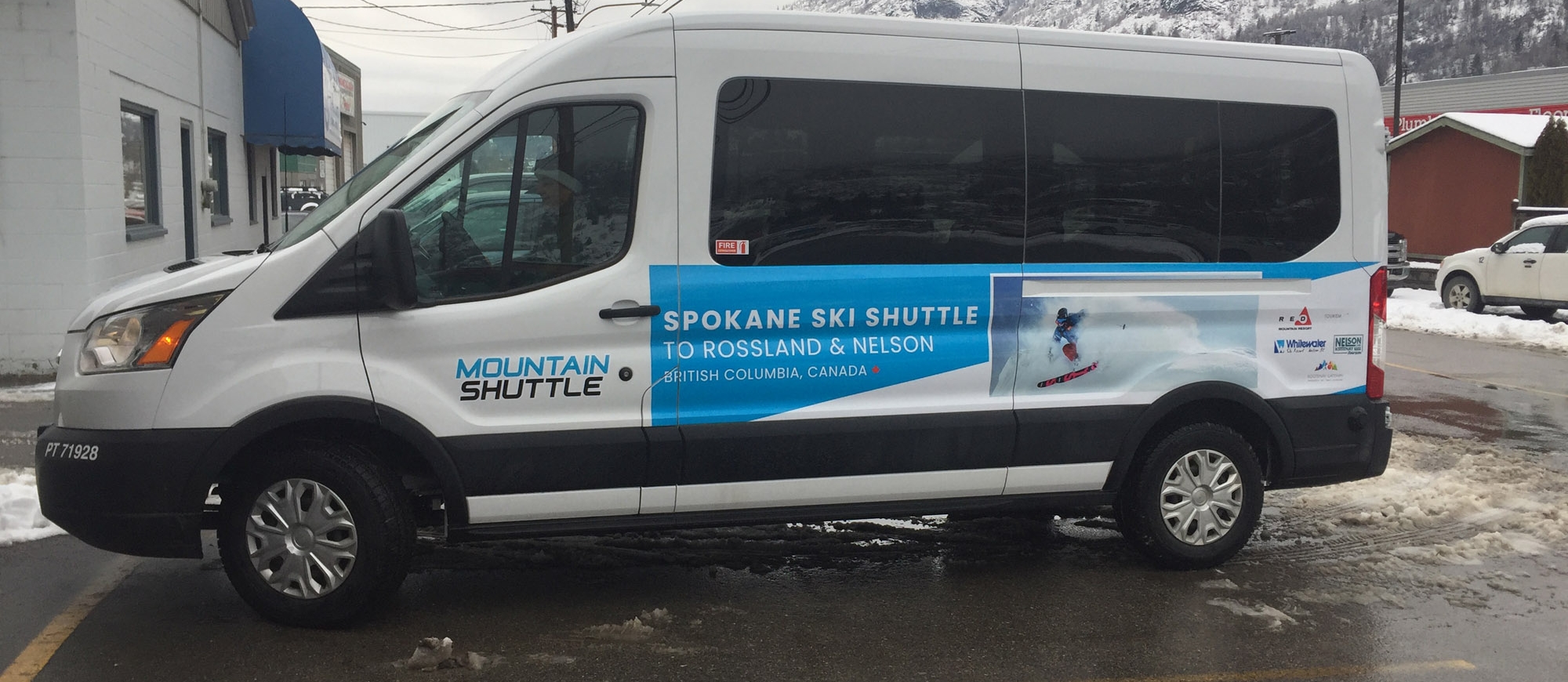 Shuttle that goes from Spokane Airpot to Rossland and Nelson 