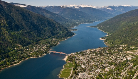 Nelson, BC Aerial View