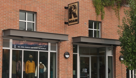 Storefront of ROAM in Nelson.