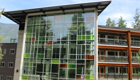 The Selkirk College Tenth Street Student Housing building in Nelson, BC