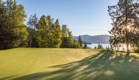 Sunrise on hole 17 of at Balfour Golf & Recreation