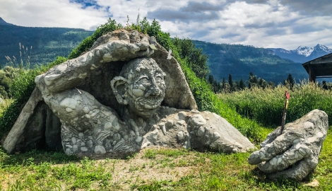 Harvest, a large sculpture in Meadow Creek, BC