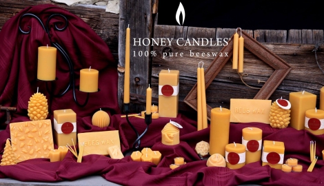 Honey Candles products laid out