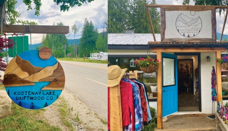 Kootenay Lake Driftwood Storefront in Crawford Bay BC