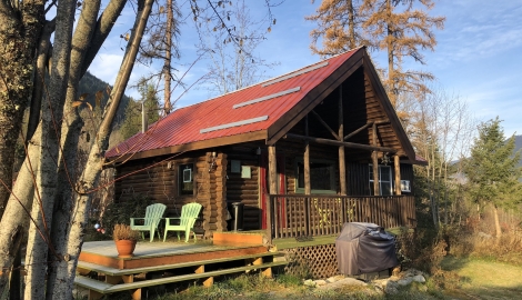 The Morning Star Log Cabin in the woods