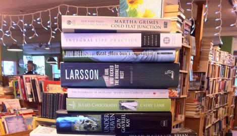 A pile of books at Packrat Annie's