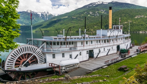 The S.S. Moyie hostoric ship in Kaslo, BC.